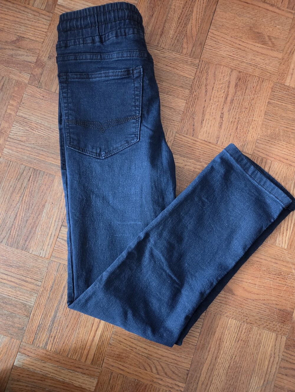 Kid's Dark Blue Stretch Denim Jeans